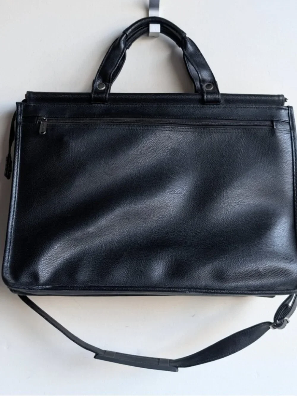 Vintage Bugatti Classic Black Leather Briefcase